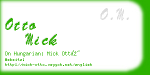 otto mick business card